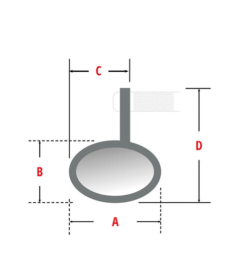 Specchietto Moto Bar End Montana Slim