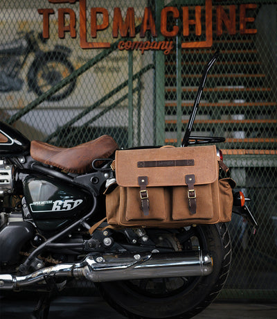 Lateral bag Super Meteor 650 - Expedition Brown with Brackets