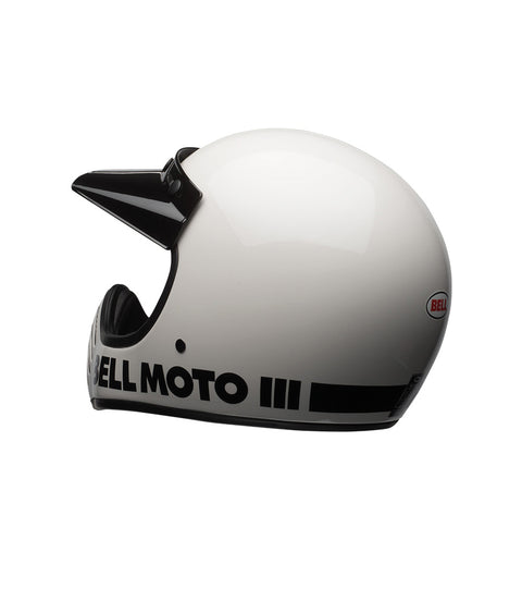 Bell-Helm Moto-3 Classic Weiß