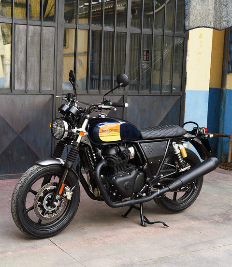 Sela fina Interceptor / Continental GT 650 Rhombus Preto - Cafe Twin