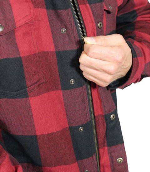 camicia da moto rossa