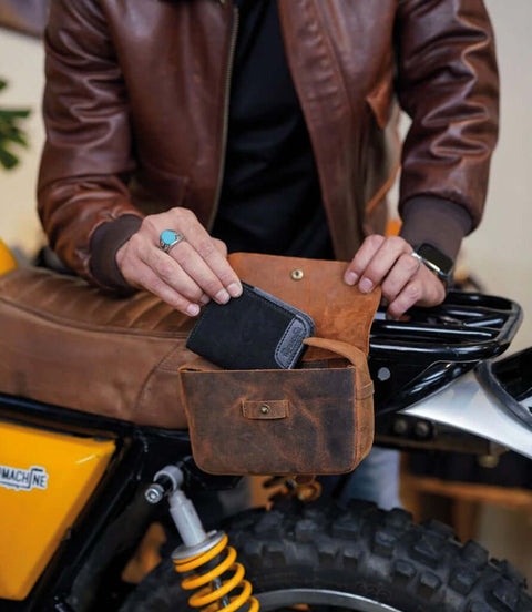 Borsa Moto Sidekick Marrone - Multifunzionale - cafetwin