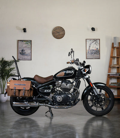 Lateral bag Super Meteor 650 - Expedition Brown with Brackets