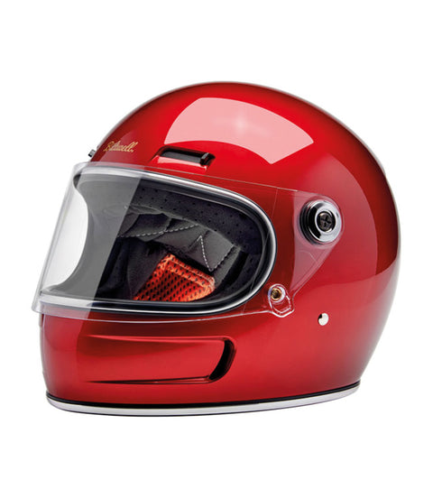 Casque Biltwell Gringo SV rouge cerise métallisé