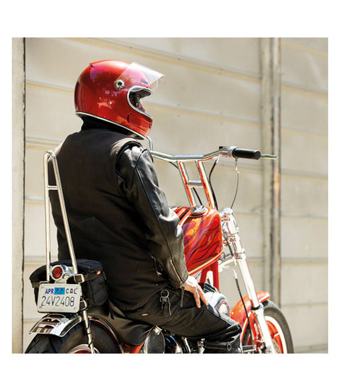 Casque Biltwell Gringo SV rouge cerise métallisé