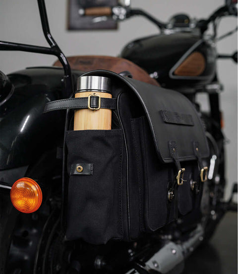 Lateral bag Super Meteor 650 - Expedition Black with Brackets