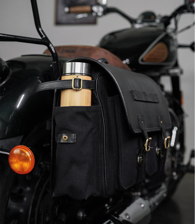 Lateral bag Super Meteor 650 - Expedition Black with Brackets
