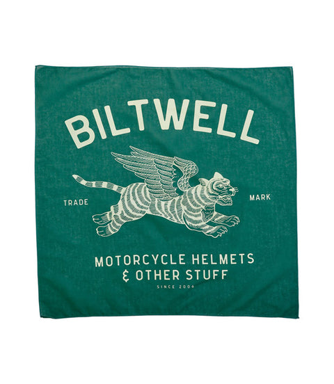 Bandana Moto Biltwell Tiger Bandana Green