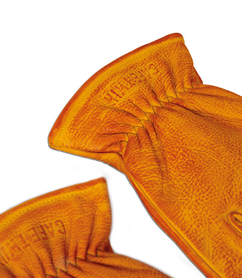 Moto Vintage Worker Brown Leather Glove 