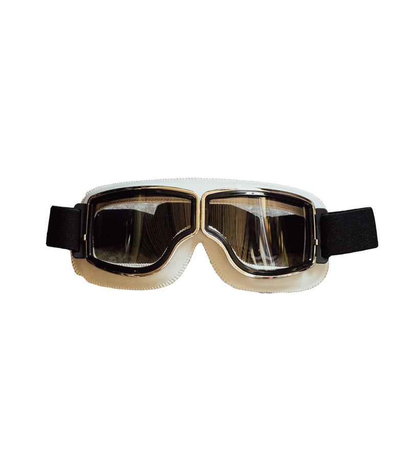 Glasses Vintage White Motorcycle Goggles