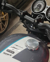 Fuel Tank Cap Ring Adapter for Speed Twin/Thruxton/Scrambler 1200 Silver - cafetwin