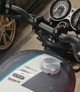 Adattatore Anello Tappi Serbatoio per Speed Twin/Thruxton/Scrambler 1200 Silver - cafetwin