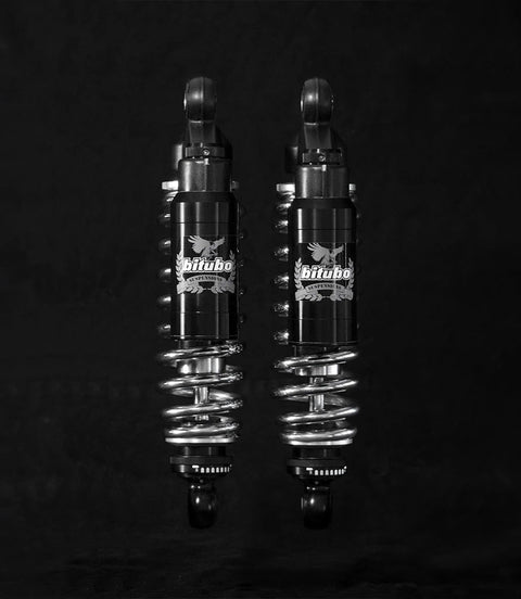 Ammortizzatori Shotgun Bitubo WMT0 Chrome Edition 336 mm - Precarico, Estensione e Compressione - cafetwin