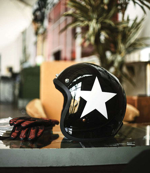 Casco Bandit Nero Stella Bianca