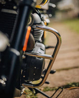 Barre Paramotore Larghe Silver per Bear / Interceptor / Continental GT 650 - Royal Enfield - cafetwin