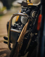Barre Paramotore Larghe Silver per Bear / Interceptor / Continental GT 650 - Royal Enfield - cafetwin
