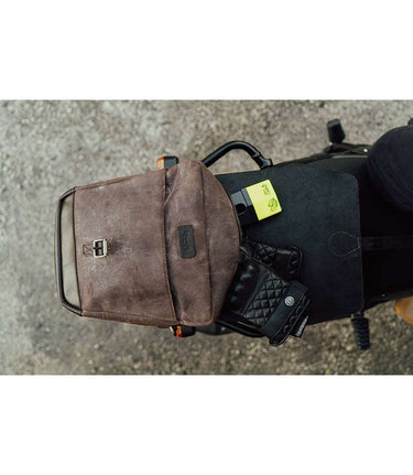 Leather Top Case for Himalayan - Brown - Cafe Twin x Trip Machine - cafetwin