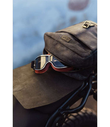 Leather Top Case for Himalayan - Black - Cafe Twin x Trip Machine - cafetwin