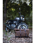 Borsa Laterale Moto Vintage Marrone Trip Machine