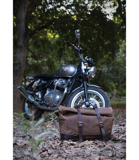 Borsa Laterale Moto Vintage Marrone Trip Machine