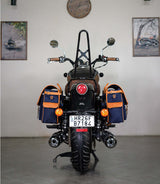 Saddlebag Expedition Blue with Brackets - cafetwin