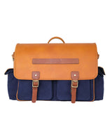 Saddlebag Expedition Blue with Brackets - cafetwin