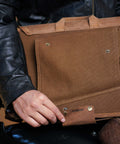 Borsa Laterale Expedition Marrone con Staffe - cafetwin