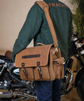 Borsa Laterale Expedition Marrone con Staffe - cafetwin