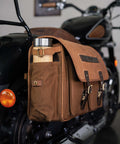 Borsa Laterale Expedition Marrone con Staffe - cafetwin