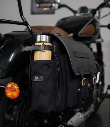 Saddlebag Black Expedition with Brackets - cafetwin