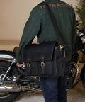 Borsa Laterale Expedition Nera con Staffe - cafetwin