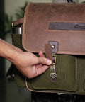 Borsa Laterale Expedition Verde con Staffe - cafetwin