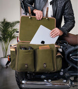 Saddlebag Expedition Green with Brackets - cafetwin