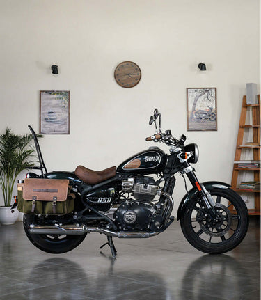 Saddlebag Expedition Green with Brackets - cafetwin