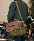 Borsa Laterale Expedition Verde con Staffe - cafetwin