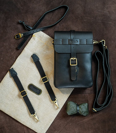 Sacoche latérale Moto Universelle Moto Sling Bag Noire - cafetwin