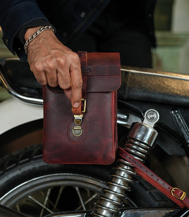 Sacoche latérale Moto Universelle Moto Sling Bag Rouge - cafetwin