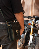 Universal Motorcycle Side Bag Moto Sling Bag Green - cafetwin