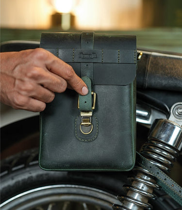 Sacoche latérale Moto Universel Moto Sling Bag Vert - cafetwin