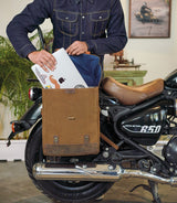 Borsa Laterale Ventura in Canvas & Pelle Cafe Twin x Trip Machine Marrone - cafetwin