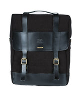 Ventura Canvas & Leather Side Bag Cafe Twin x Trip Machine Black - cafetwin