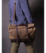 Vintage Brown Side Bag - Trip Machine - cafetwin