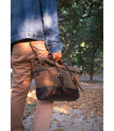 Vintage Brown Side Bag - Trip Machine - cafetwin