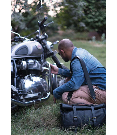 Sacoche latérale Vintage Noire - Trip Machine - cafetwin