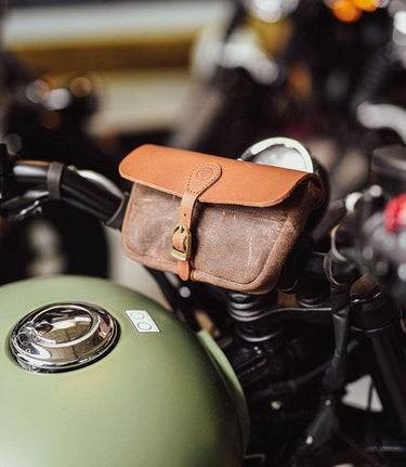 Borsa Manubrio Moto - Cafe Twin x Trip Machine - Cognac - cafetwin