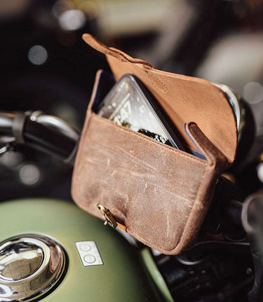 Borsa Manubrio Moto - Cafe Twin x Trip Machine - Cognac - cafetwin