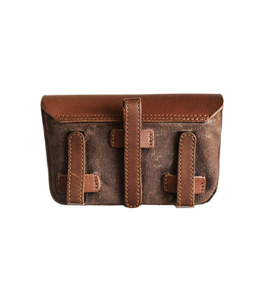 Motorcycle Handlebar Bag - Cafe Twin x Trip Machine - Cognac - cafetwin