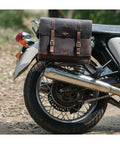 Borsa Moto Laterale in Pelle Legacy - Marrone - cafetwin