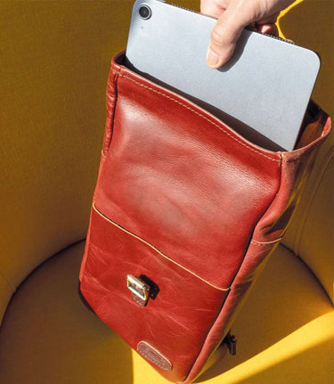 Trip Machine Vintage Red Motorcycle Side Bag - cafetwin