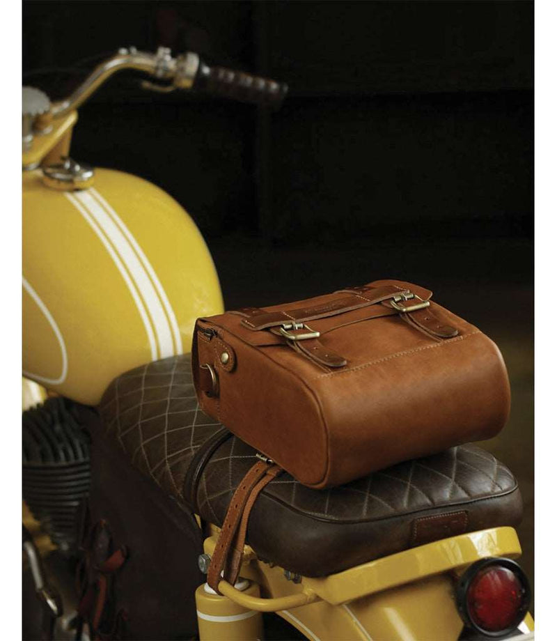 bolsa deposito moto clasica cuero marron